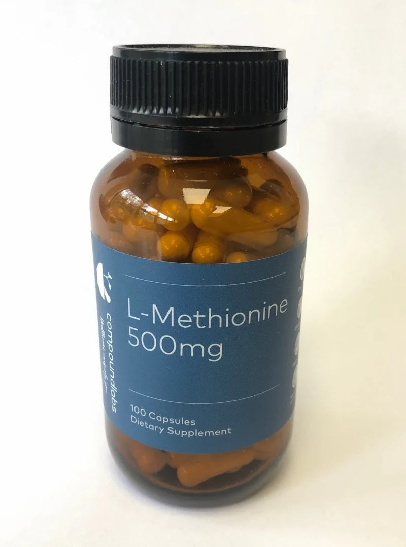 L-Methionine 500mg 100 Capsules - CompoundLabs