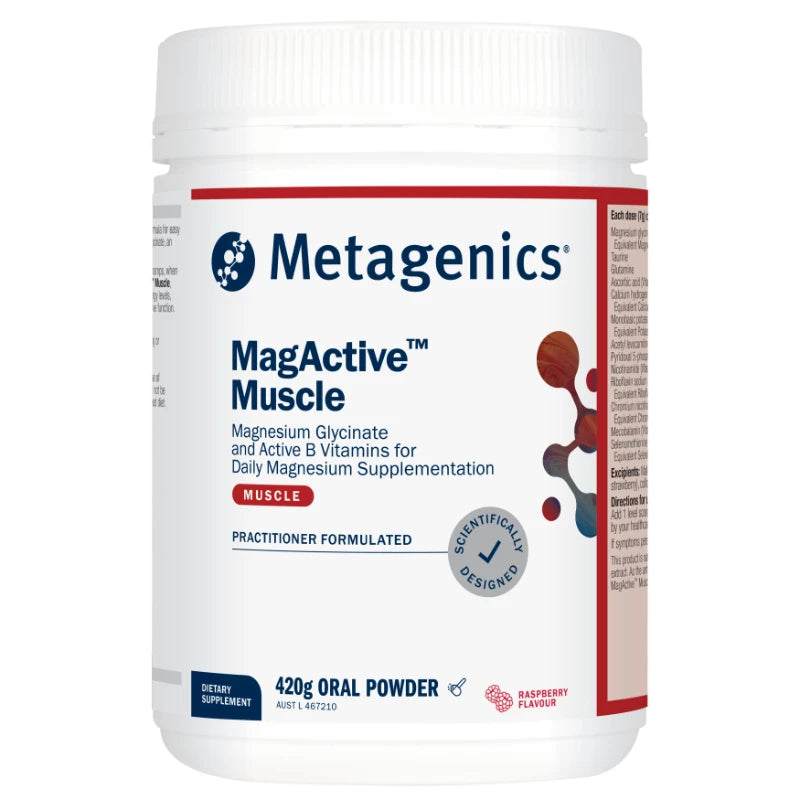 MagActive Muscle Raspberry 420g by Metagenics (Formally Fibroplex MagActiv)