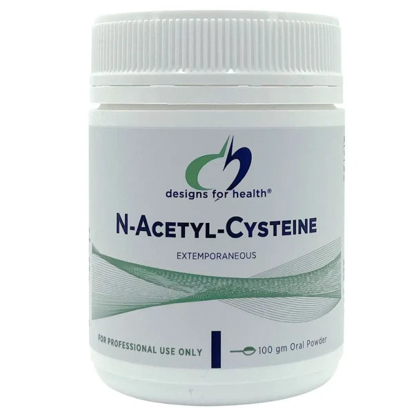 N-Acetyl-Cysteine 100g Powder (NAC) Designs For Health (ORDERED ON REQUEST)