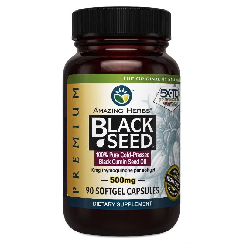Black Cumin Seed Oil 500mg 90 capsules Amazing Herbs