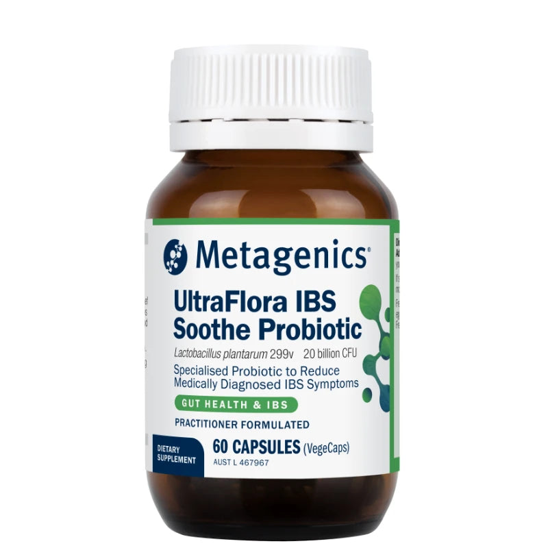 Ultra Flora IBS Soothe 60 Caps Metagenics (Formerly known as GI Soothe)  *Must be kept refrigerated