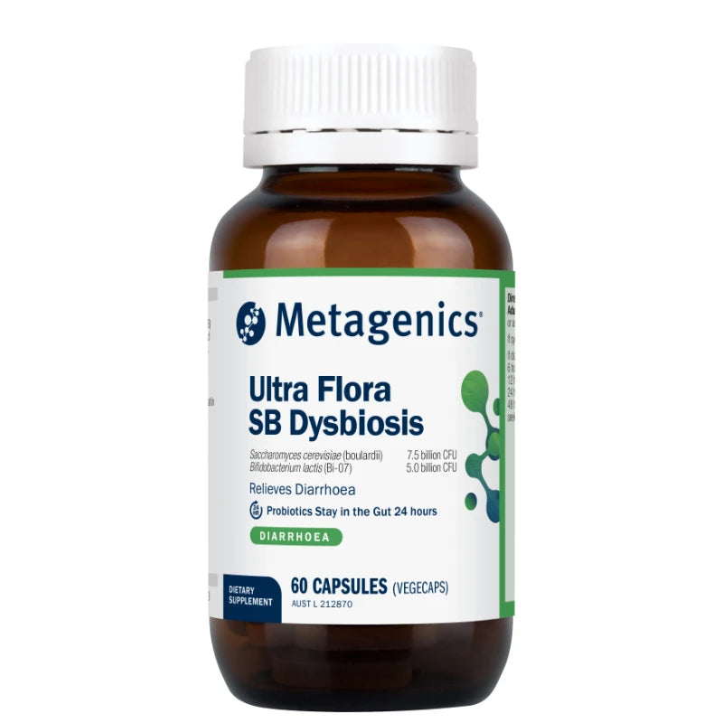Ultra Flora SB Diarrhoea Support 60 Capsules (Formally SB Dysbiosis) by Metagenics  *Must be kept refrigerated