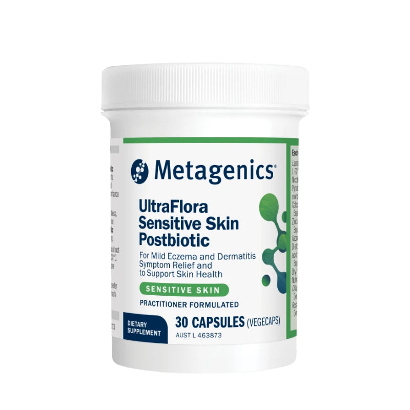 Ultra Flora Sensitive Skin Postbiotic 30 Capsules - Metagenics