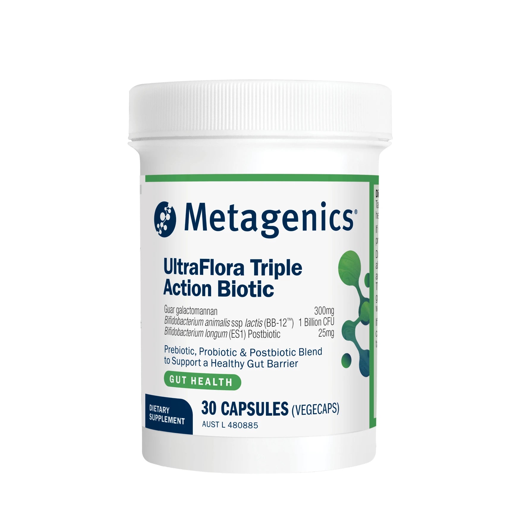 UltraFlora Triple Action Biotic 30 Capsules - by Metagenics