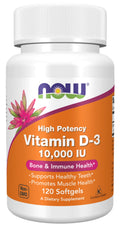 Vitamin D3 10,000iu 120softgels NOW Foods