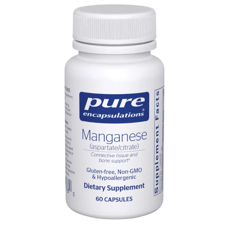 Manganese (Aspartate/Citrate) 60 Capsules - Pure Encapsulations